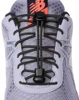 Шнурки резиновые эластичные Elastic Laces, черные