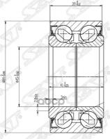 Подшипник Перед Ступицы Hyundai Santa Fe/Sonata(Тагаз)/Kia Sportage 04-/Mmc Sigma/Rvr 91-97 Sat арт. ST-51720-3A101