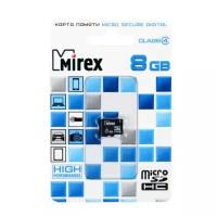 Карта памяти Mirex microSD, 8 Гб, SDHC, класс 4