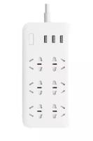 Удлинитель Xiaomi Mi Power Strip 6 розеток, 3 USB White