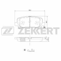 Комплект тормозных колодок ZEKKERT BS-2160 для Honda Pilot