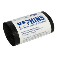 Napkins Пакеты гигиенические для выгула собак средних и крупных пород, черный, 24x36 см