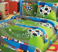 Детское постельное белье бязь зеленое футбол