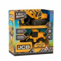 Экскаватор + Погрузчик JCB (свет, звук)