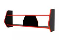 Полка для компьютерного стола Hoff Game, 110х40х46,4 см, цвет чёрный/красный