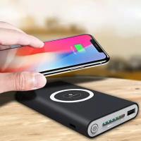 Внешний аккумулятор с беспроводной зарядкой 10000 mAh