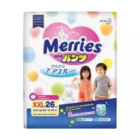 Merries Подгузники-трусики для детей Merries XXL 15-28 кг, 26 шт