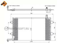 NRF 35584 РАДИАТОР КОНД. VW GOLF 91-