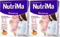 Молочный напиток NutriMa Фемилак со вкусом манго, для беременных женщин и кормящих матерей,, 2 шт по 350 г