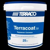 Штукатурка силиконовая, декоративная "короед" Terraco Terracoat Sil / Террако Терракоат Сил (25 кг / 2 мм)