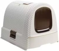 Curver PetLife туалет домик для кошек кремово-коричневый 51 x 39 x 40 см (1 шт)