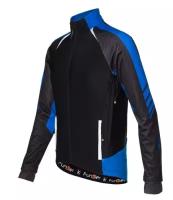 Велокуртка FUNKIER Tolmezo WJ-1326 TPU Thermal (Windstopper, Waterproof, Breathable) PRO, Black/Blue (Размер: S)