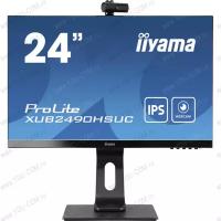 Монитор 23,8" Iiyama ProLite XUB2490HSUC-B1 1920x1080@60Гц IPS LED 16:9 4ms VGA HDMI DP 1*USB2.0 80M:1 1000:1 178/178 250cd Full HD webcam 2MP and microphone HAS Pivot Tilt Swivel Speakers Black '' ( дисплей ЖК, LCD, Full HD, D-Sub )