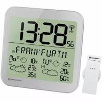 Часы настенные Bresser MyTime Meteotime LCD, серебристые