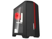 Корпус компьютерный GameMax H601BR Red LED, MicroATX