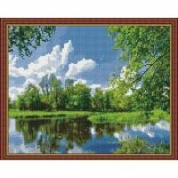 Алмазная мозаика Лесное озеро (CK 1489, 40x50 см)