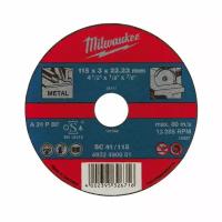 Отрезной диск по металлу (1шт) MILWAUKEE SC 41 / 230 x 3 x 22.2 мм