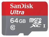 Карта памяти MicroSD 64Gb Sandisk Class 10 Ultra Android + адаптер