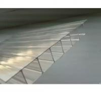 Сотовый поликарбонат 6 мм прозрачный Novattro 2,1х12м (1,2 кг/м2)