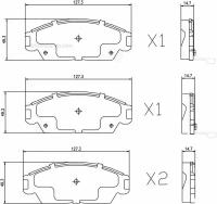 BARNETT HND005 Комплект передних тормозных колодок, дисковый тормоз