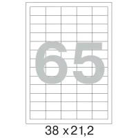 Этикетки самоклеящиеся Office Label белые 38×21.2 мм (65 штук на листе А4, 100 листов в упаковке)