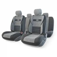 Чехлы Autoprofi Comfort Combo 11 пр. формованный велюр боковая поддержка черно-серые AUTOPROFI CMB-1105 BK/D.GY | цена за 1 шт