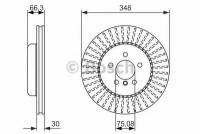 Диск тормозной BMW F10 10- передний BOSCH 0986479772