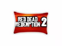 Подушка RED DEAD REDEMPTION 2,РЕД деад редемптион 2 №1, картинка С одной стороны