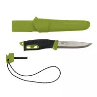 Нож Morakniv Spark Green, нержавеющая сталь, цвет зеленый