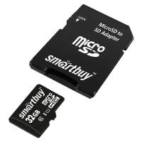 Карта памятиSmartBuy 32Gb microSDHC + адаптер