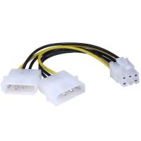 Переходник питания Molex(x2) > 6pin 0,15 м