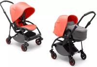 Bugaboo bee5 коляска 2 в 1 black/ coral complete