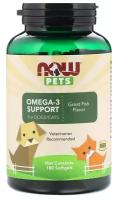 Now Pets Omega 3 Омега-3 для собак/кошек, 180 гелевых капсул