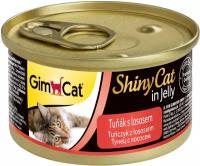 GimCat ShinyCat консервы для кошек из тунца с лососем 70 г х 24 шт