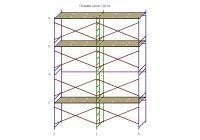 Леса строительные (ДхВ) 6х8 метра с 3 ярусами настилов