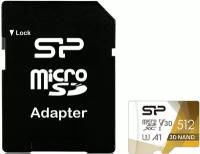 Карта памяти 512Gb MicroSD Silicon Power Superior Pro + SD адаптер (SP512GBSTXDU3V20AB)