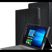 Чехол закрытого типа с красивым узором для планшета Lenovo Miix 520 с держателем для руки черный натуральная кожа Prestige