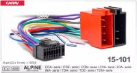 Разъем для автомагнитол ALPINE CDA-; CDE-; CDM-; CVA-; IDA-; INA-; TDA-; TDE-; TDM-series 16-pin(22x10mm) -> ISO(f) (CARAV 15-101)