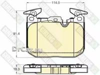 GIRLING Колодки тормозные BMW F30/35/80/34/36/33/32/82/83 передние спорт.пакет