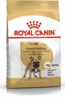 Сухой корм (2 упаковки - 9 + 9 кг.) Royal Canin French Bulldog Adult для собак породы французский бульдог старше 12 месяцев - 9 + 9 кг