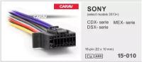 Разъем для автомагнитол SONY CDX-; DSX-; MEX-series (select models 2013+) 16-pin (22x10mm) (CARAV 15-010)