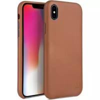 Кожаный чехол для iPhone XS Max Uniq Duffle Vale Genuine leather Camel