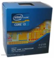 Процессор Intel Core i3-2105,3,10GHz.3mb Cache.LGA1155 Частота шины CPU 5000 МГц.65W