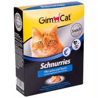 Gimcat Витамины для кошек GIMCAT SCHNURRIES SALMON Сердечки с лососем и таурином, 420 гр