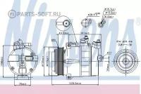 NISSENS 89022 Компрессор кондиционера MERCEDES SPRINTER 95-06