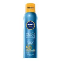 Nivea Sun Защита и легкость Сухой солнцезащитный спрей SPF50 200мл