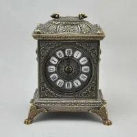 Часы каминные Alberti Livio "Возрождение" (античная бронза) h.22см