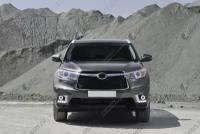 Светодиодные противотуманные фары с ангельскими глазками для Toyota Highlander 3 (2014+)