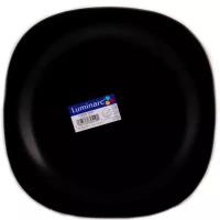 Тарелка обеденная стеклянная 27 см "Carine Black" Luminarc квадратная D2373/L9817