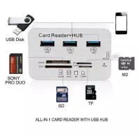 USB хаб-картридер Nice Device HUB 2010H3 USB 3.0/3.1, 3xUSB, MS DUO, SD (HC), M2, T-Flash